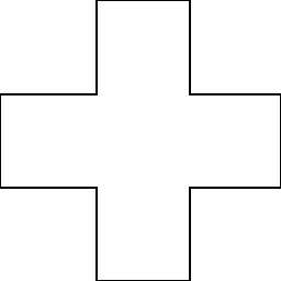 cross shape cutting puzzle